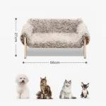 Canapé moderne et confortable pour petits animaux, idéal pour chats et chiens.