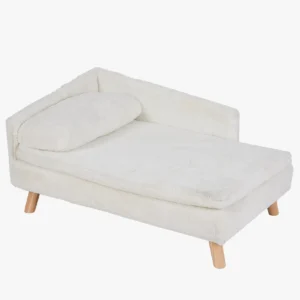 Chaise longue moderne blanche, élégante et confortable pour un intérieur chic et apaisant.