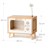 Meuble minimaliste en bois blanc, parfait pour la chambre denfant ou un espace moderne.