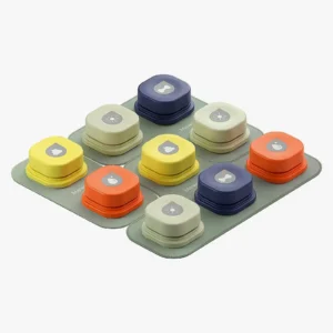 Jeu moderne en hexagones colorés, design géométrique et stratégique pour plusieurs joueurs.