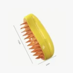 Brosse à cheveux jaune ergonomique pour un brossage doux et agréable.