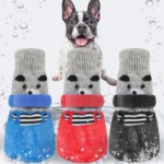 Chaussettes colorées pour chiens avec motifs ludiques et textures confortables, parfaites pour samuser.