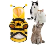 Costume de bumblebee pour chats : adorable, confortable et parfait pour des moments ludiques.