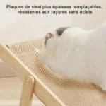 Griffoir en sisal pour chat : esthétique moderne et durable, parfait pour lentretien des griffes.