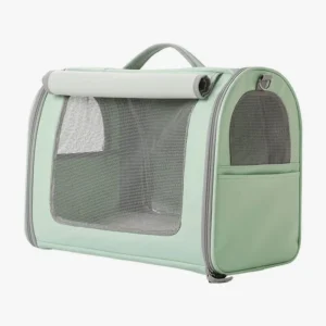 Sac de transport moderne pour animaux, mint vert, pratique et élégant.