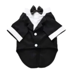 Tuxedo élégant pour animaux, parfait pour mariages et événements spéciaux.