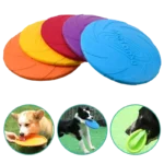 Frisbees colorés pour chiens : jouets amusants pour des moments de jeu en plein air.