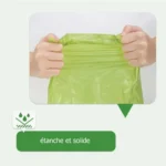 Sac vert robuste et étanche, idéal pour un usage pratique et durable.