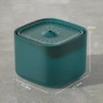 Conteneur teal multifonctionnel avec couvercle perforé pour rangement pratique et moderne.