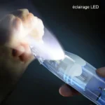 Brosse à dents électrique avec éclairage LED pour un soin précis et efficace.