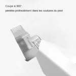 Outil de grooming 360°, idéal pour des soins précis des pieds et des ongles.