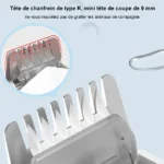 Outil de toilettage pour animaux, tête chamfrein rouge, coupe précise et sûre pour vos animaux.