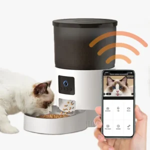 Distributeur automatique pour chats : surveillance et alimentation intelligente pour animaux de compagnie.