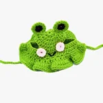 Grenouille en crochet verte joyeuse, décorative et ludique, parfaite pour les amateurs dartisanat.