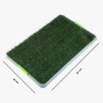 Tapis en herbe artificielle portable 67x42 cm, idéal pour animaux et espaces de loisirs.