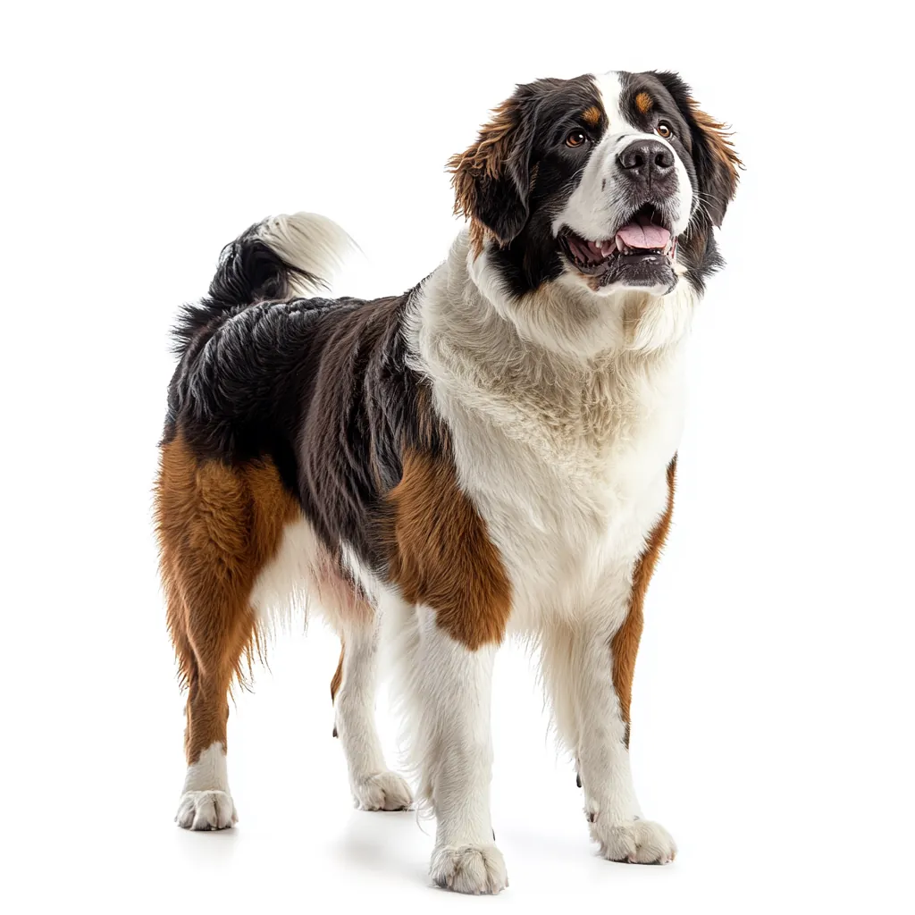 Un chien Saint-Bernard beau et majestueux