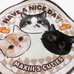 3 chat photo tapis personnalise