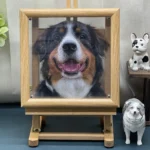 Portrait personnalisé en 3D d'un beagle, vivant et détaillé.