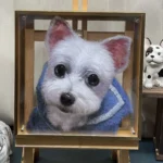 Portrait personnalisé en 3D d'un shih tzu, vivant et détaillé.