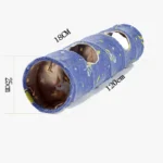 taille tunnel jouet pour chat etoiles bleues