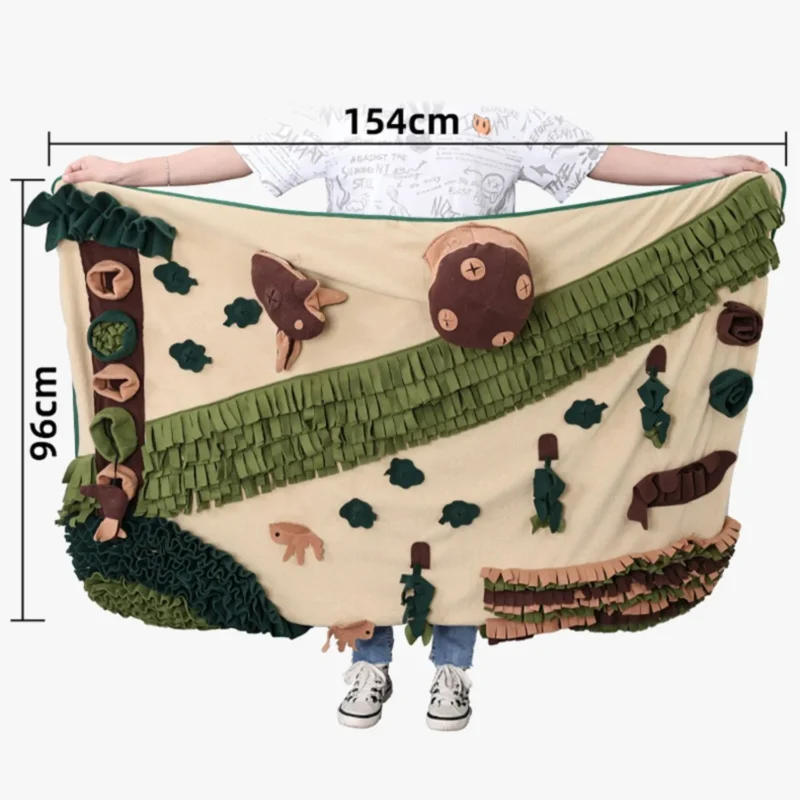 Exposition d'un tapis de fouille XXL pour chien, conçu pour le jeu et l'exploration.