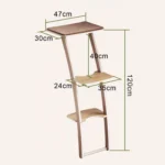 Dimensions de l’arbre à chat en forme d’escalier en bois