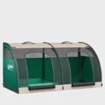 Cage pliable verte pour animal de compagnie.
