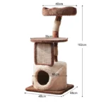 Dimensions d’un arbre à chat avec une niche