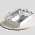 Dimensions de la gamelle en inox pour animal.