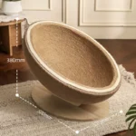 Dimensions du panier griffoir rond au design simple.