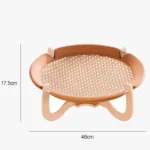 Dimensions du panier hamac en rotin pour chat.