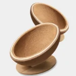 Panier griffoir rond au design épuré.
