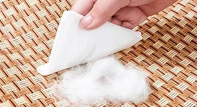 Rotin facile à nettoyer et anti-poils pour panier de chat.