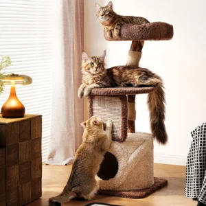 Dimensions d’un arbre à chat avec une niche