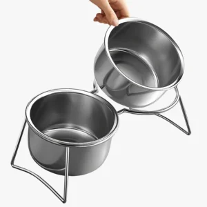 Bol pour animaux en inox de haute qualité.
