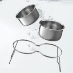 Bol en inox pour animaux facile à nettoyer.
