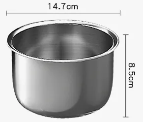 Grand bol en inox pour animaux.