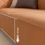 Jupe de 28cm de la housse de canapé orange extensible anti-griffure