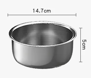 Petit bol en inox pour animaux.